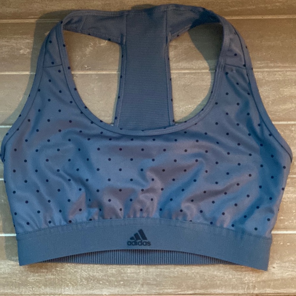 Adidas Polka Dot Cutout Sports Bra